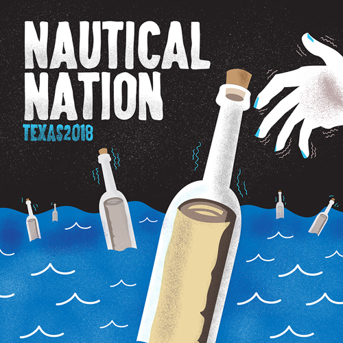 Nautical Nation Texas Poster