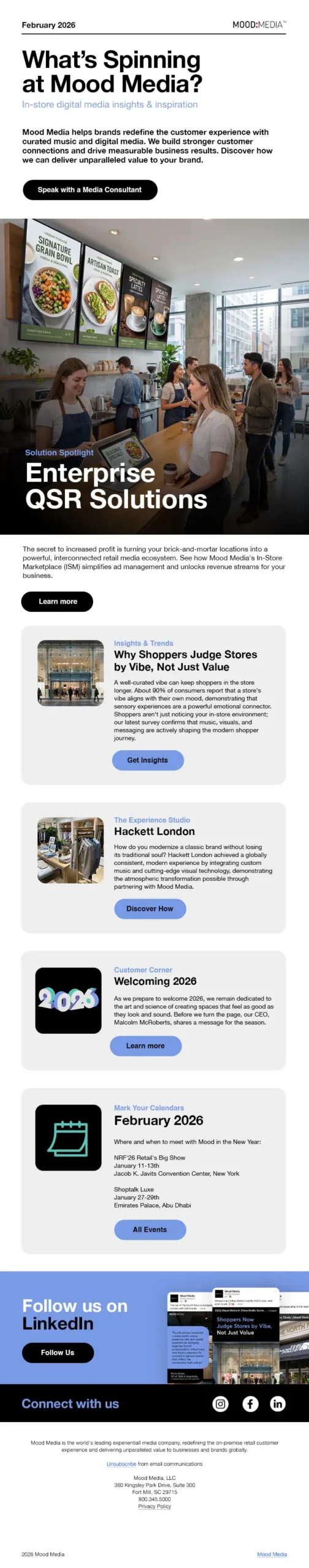 Mood Media Newsletter