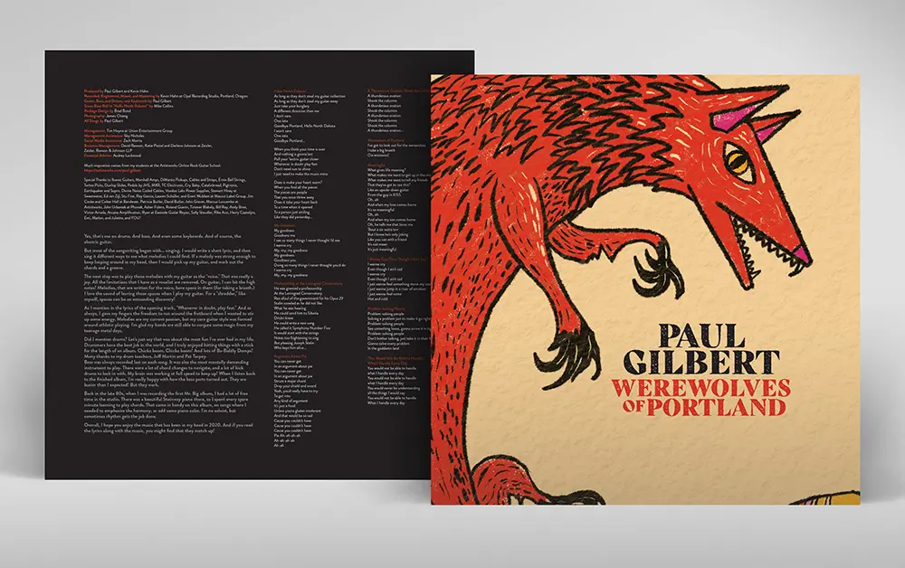 Brad Bond Design - Paul Gilbert "Werewolves" Album Design