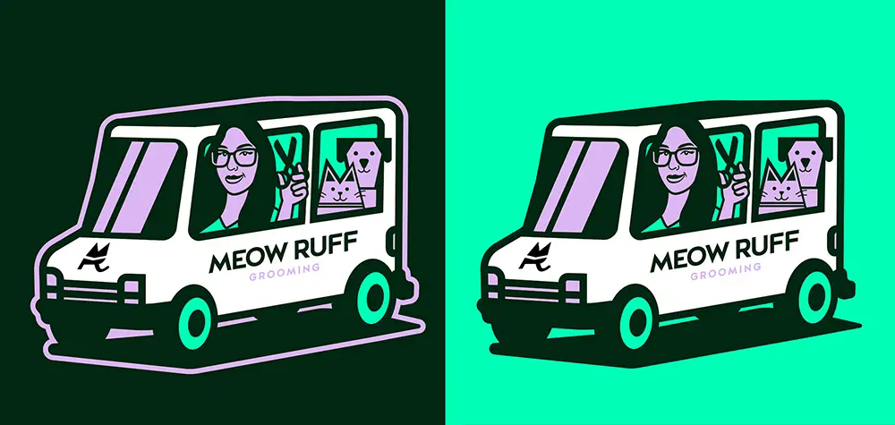 Brad Bond Design - Meow Ruff Logo & Branding